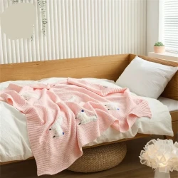 Embroidered Knitted Children's Blanket