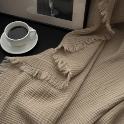 Household Fashion Tassel Simple Cloth Blanket