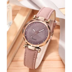 Star Fashion Frosted Belt Watch