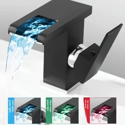 LED Waterfall Bathroom Faucet