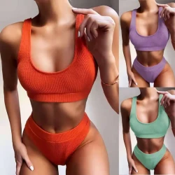 Sexy Knitted Bikini Set - Women's Trendy Swimsuit