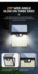 Solar-Powered 72Led Motion Sensor Wall Light - Easy Install, Dusk To Dawn Outdoor Lighting For Garden, Yard, Park & Home Outdoor Solar Lights Outdoor Lights Solar Powered