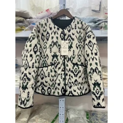 Printed French Style Thread Cotton Coat Jacket