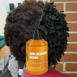 Curl Defining Cream - Moisturizing Elastin Styling Hair Conditioner for All Hair Types, Perfect for Dry and Frizzy Hair