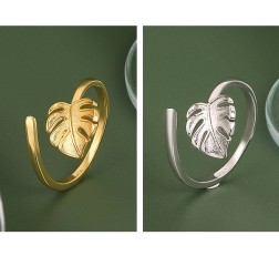 Leaf Ring Female Women's Opening Ring