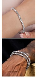 Sterling Silver Hair Nursing 40mm Tennis Bracelet