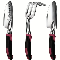 Durable Aluminum Alloy Tools with Ergonomic Handles for Comfortable Digging & Planting