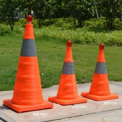 Foldable Traffic Reflective Safety Cone with LED Lights