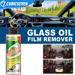 Cubic Seven Glass Oil Film Remover - Effectively Cleans Car Glass & Clears Sight