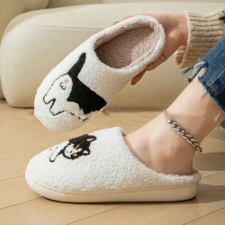 Cartoon Cotton Slippers For Women Men Indoor Outdoor Slippers