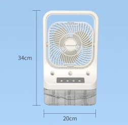 Household Cooling Fan Usb Rechargeable Head Adjustable Air Cooling Water Cooled Air Conditioning Tank Low Noise Air Cooler Fans