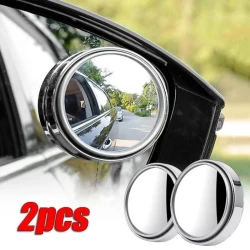 2 Pcs Car Round Frame Convex Blind Spot Mirror